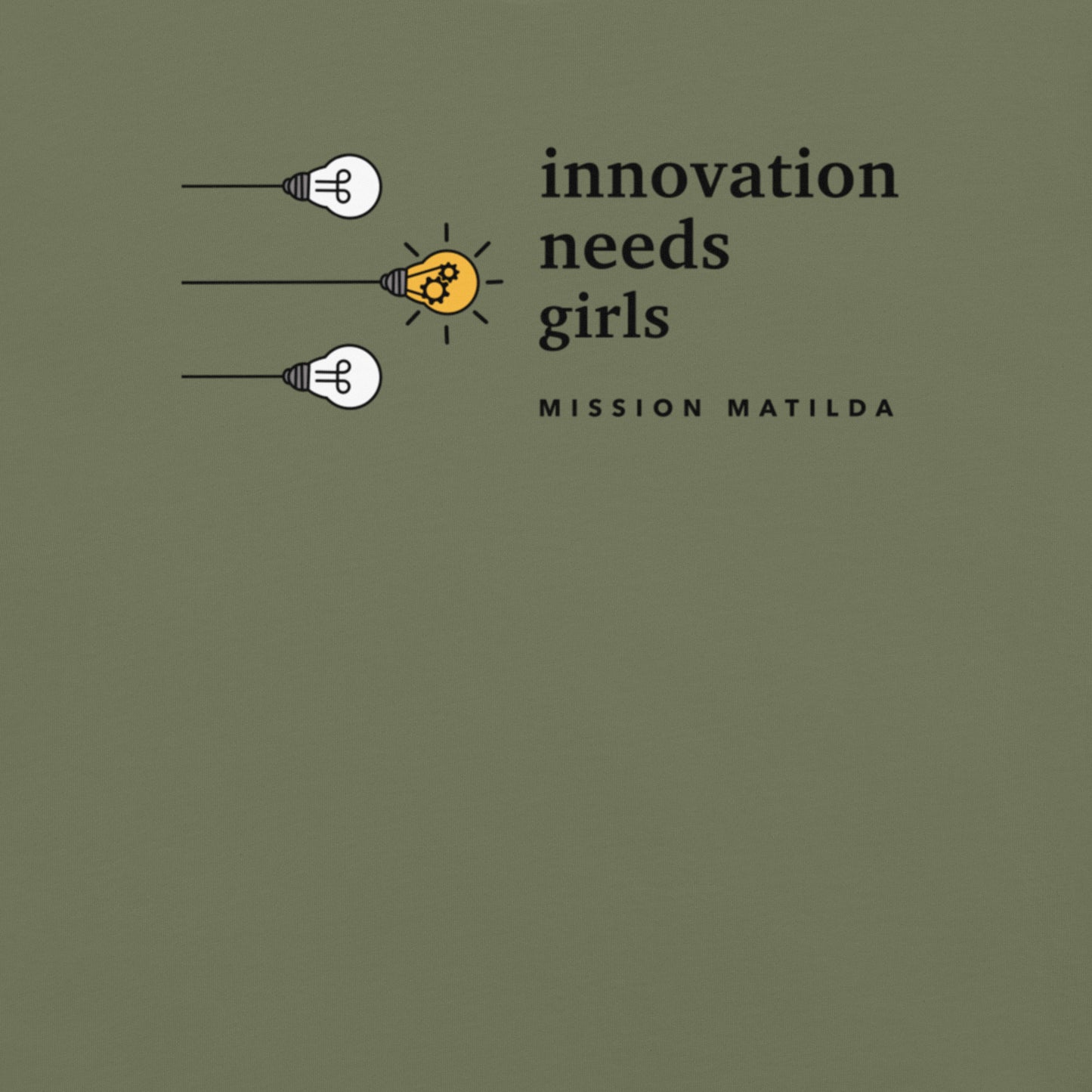 Innovation Needs Girls - Lightbulb Unisex Tee