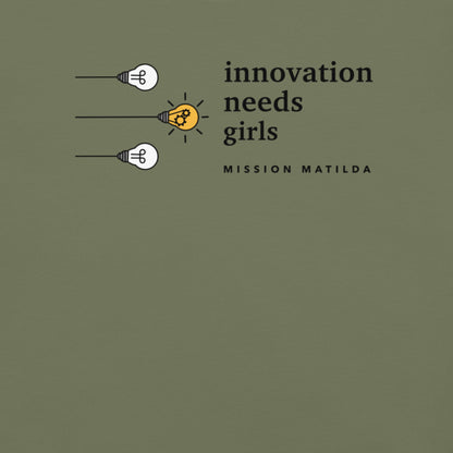Innovation Needs Girls - Lightbulb Unisex Tee